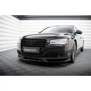 Maxton Design spoiler suitable for front bumper of Audi A8 D4 2013-2017, black lacquer