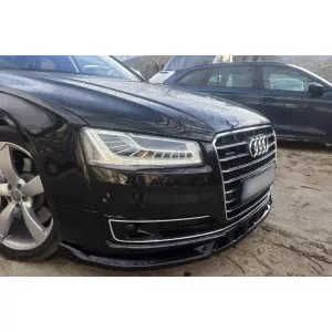 Maxton Design spoiler suitable for front bumper of Audi A8 D4 2013-2017, black lacquer