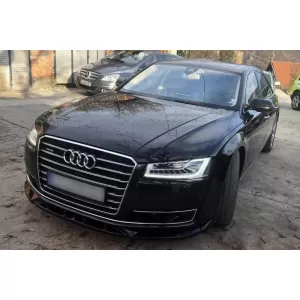 Maxton Design spoiler suitable for front bumper of Audi A8 D4 2013-2017, black lacquer