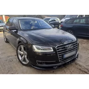 Maxton Design spoiler suitable for front bumper of Audi A8 D4 2013-2017, black lacquer