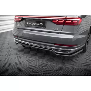 Maxton Design spoiler suitable for rear bumper of Audi A8 D5 2017-2021, black lacquer