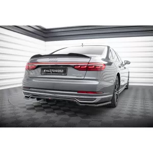 Maxton Design spoiler suitable for rear bumper of Audi A8 D5 2017-2021, black lacquer