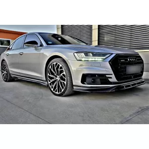 Maxton Design spoiler suitable for rear bumper of Audi A8 D5 2017-2021, black lacquer
