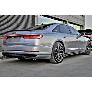 Maxton Design spoiler suitable for rear bumper of Audi A8 D5 2017-2021, black lacquer