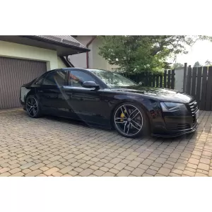 Maxton Design additives suitable for Audi A8 Long D4 2009-2013, black lacquer