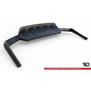 Maxton Design spoiler suitable for rear bumper of Audi Q7 2015-2019, black lacquer