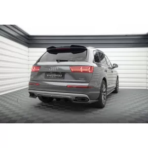 Maxton Design spoiler suitable for rear bumper of Audi Q7 2015-2019, black lacquer
