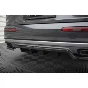 Maxton Design spoiler suitable for rear bumper of Audi Q7 2015-2019, black lacquer