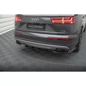 Maxton Design spoiler suitable for rear bumper of Audi Q7 2015-2019, black lacquer
