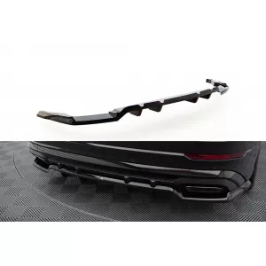 Maxton Design spoiler suitable for rear S-Line bumper on Audi SQ8, Q8 after 2023, black lacquer