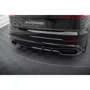 Maxton Design spoiler suitable for rear S-Line bumper on Audi SQ8, Q8 after 2023, black lacquer