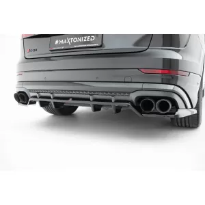 Maxton Design Version 2 Spoiler geeignet für Heckstoßstange des Audi SQ8, Q8 S-Line nach 2023, schwarz lackiert-image-6140327