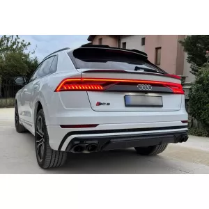 Spoiler geeignet für Maxton Design Version 2 Typ S-Line auf Audi Q8 S-Line nach 2018, SQ8 nach 2019, schwarz lackiert-image-6140375