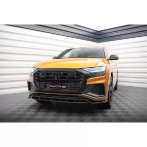Maxton Design Spoiler geeignet für die S-Line Frontstoßstange am Audi Q8 nach 2018, Carbonfarbe-image-6140387