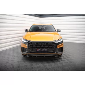 Maxton Design Version 1 Spoiler geeignet für die Front-S-Line-Stoßstange des Audi Q8, SQ8 nach 2018, schwarz lackiert-image-6140395