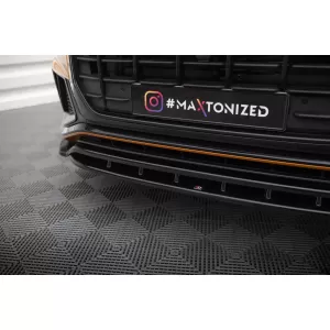 Maxton Design Version 1 Spoiler geeignet für die Front-S-Line-Stoßstange des Audi Q8, SQ8 nach 2018, schwarz lackiert-image-6140397