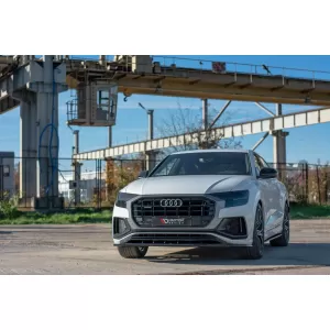 Maxton Design Version 1 Spoiler geeignet für die Front-S-Line-Stoßstange des Audi Q8, SQ8 nach 2018, schwarz lackiert-image-6140398