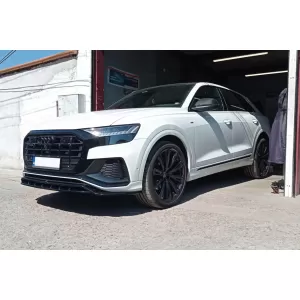 Maxton Design Version 1 Spoiler geeignet für die Front-S-Line-Stoßstange des Audi Q8, SQ8 nach 2018, schwarz lackiert-image-6140399