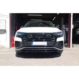 Maxton Design Version 1 Spoiler geeignet für die Front-S-Line-Stoßstange des Audi Q8, SQ8 nach 2018, schwarz lackiert-image-6140400