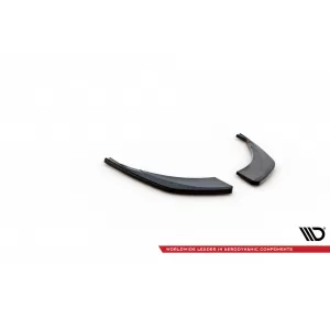 Maxton Design side extensions suitable for rear S-Line bumper of Audi Q8 after 2018, black lacquer