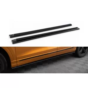 Maxton Design additives suitable for Audi Q8 S-Line side skirts after 2018, black lacquer