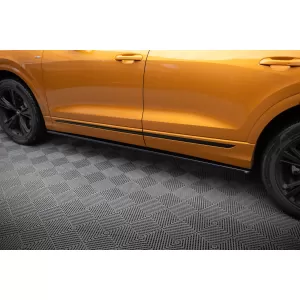 Maxton Design additives suitable for Audi Q8 S-Line side skirts after 2018, black lacquer