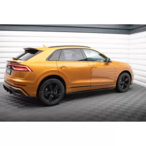 Maxton Design additives suitable for Audi Q8 S-Line side skirts after 2018, black lacquer
