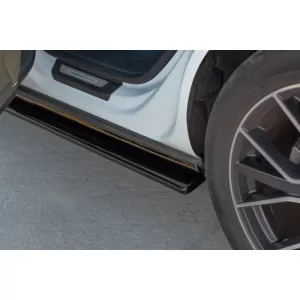 Maxton Design additives suitable for Audi Q8 S-Line side skirts after 2018, black lacquer