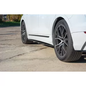Maxton Design additives suitable for Audi Q8 S-Line side skirts after 2018, black lacquer