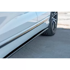 Maxton Design additives suitable for Audi Q8 S-Line side skirts after 2018, black lacquer