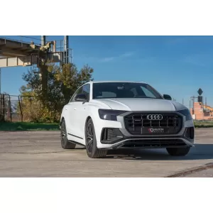 Maxton Design additives suitable for Audi Q8 S-Line side skirts after 2018, black lacquer