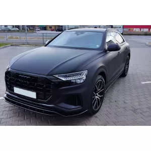Maxton Design additives suitable for Audi Q8 S-Line side skirts after 2018, black lacquer