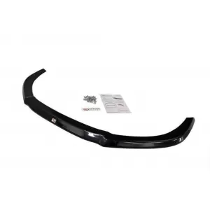 Maxton Design version 2 spoiler suitable for front S8 bumper on Audi A8 D4 2015-2017, black lacquer