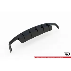 Maxton Design diffuser suitable for rear S8 bumper on Audi A8 D4 2015-2017, black lacquer