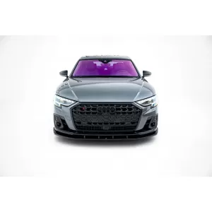 Maxton Design spoiler suitable for front bumper of Audi S8, A8 S-Line D5 after 2021, black lacquer