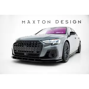 Maxton Design spoiler suitable for front bumper of Audi S8, A8 S-Line D5 after 2021, black lacquer