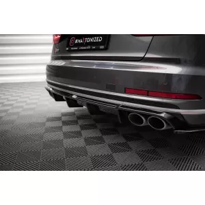 Maxton Design diffuser suitable for rear bumper of Audi S8 D5 2019-2021, black lacquer