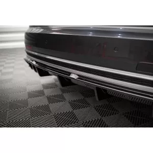 Maxton Design diffuser suitable for rear bumper of Audi S8 D5 2019-2021, black lacquer