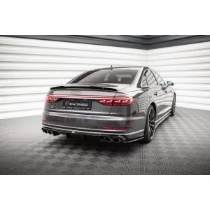 Maxton Design diffuser suitable for rear bumper of Audi S8 D5 2019-2021, black lacquer