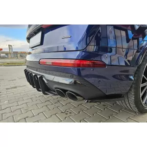 Maxton Design Street Pro Typ Anbauteil geeignet für Diffusor für Audi Q7 S-Line, SQ7 nach 2019, matt schwarz-image-6140559
