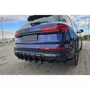 Maxton Design Street Pro Typ Anbauteil geeignet für Diffusor für Audi Q7 S-Line, SQ7 nach 2019, matt schwarz-image-6140560