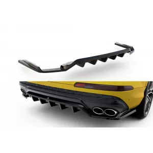 Maxton Design spoiler suitable for rear bumper of Audi SQ7 2019-2023, black lacquer