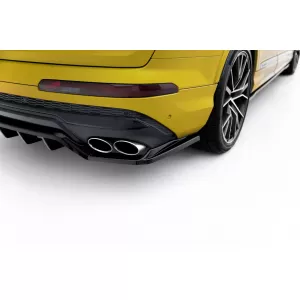 Maxton Design spoiler suitable for rear bumper of Audi SQ7 2019-2023, black lacquer