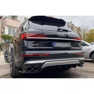 Maxton Design spoiler suitable for rear bumper of Audi SQ7 2019-2023, black lacquer