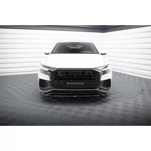 Maxton Design Version 2 Spoiler geeignet für Frontstoßstange von Audi SQ8, Q8 S-Line 2018-2023, schwarz lackiert-image-6140632