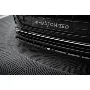 Maxton Design Version 2 Spoiler geeignet für Frontstoßstange von Audi SQ8, Q8 S-Line 2018-2023, schwarz lackiert-image-6140634