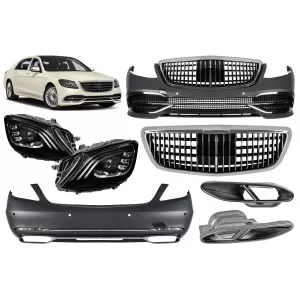 Maybach package suitable for Mercedes S-Class W222 2013-2020 with LED headlights LHD