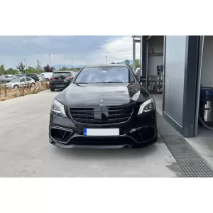 Pack de tuning type B design adapté pour Mercedes Classe S W222 2017-2020, sans jupes latérales-image-6142351