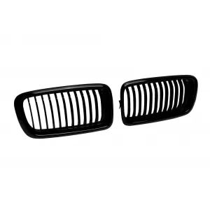 Single rib kidney grilles in black lacquer suitable for BMW 7 Series E38 1994-2001