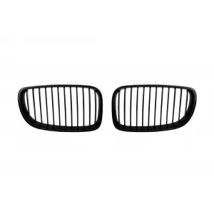 Black kidney grilles suitable for BMW 1 Series E81, E82, E87, E88 2007-2011